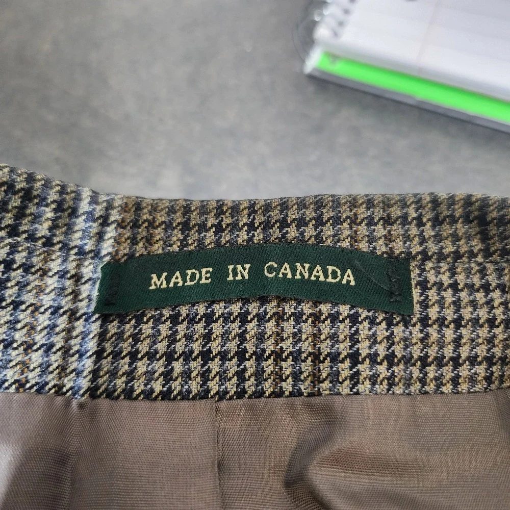 Ralph Lauren Blazer Mens 43R Gray Check Sport Coat Jacket Wool Silk Canada
